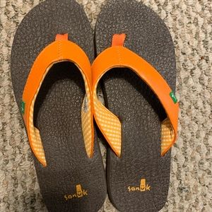 Orange Sanuk Sandals